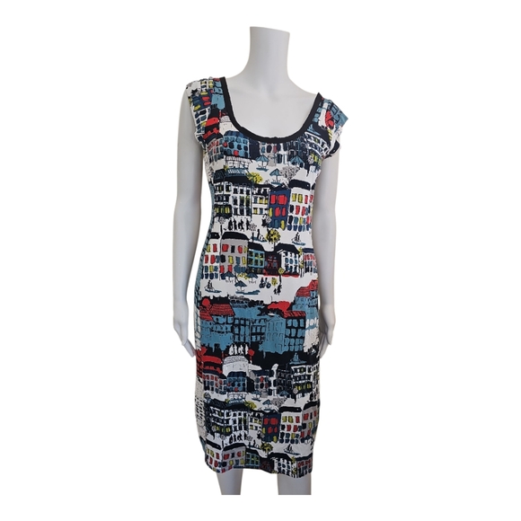 Weston Wear Dresses & Skirts - Anthropologie Weston Cityscape Print Dress Women’s Medium